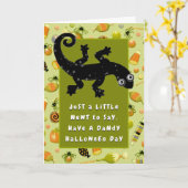 Funny Halloween Kaart (Gele Bloem)