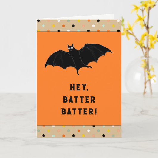 Funny Halloween Kaart (Gele Bloem)