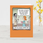 Funny Halloween-kaart: Zombie Temp Kaart (Gele Bloem)