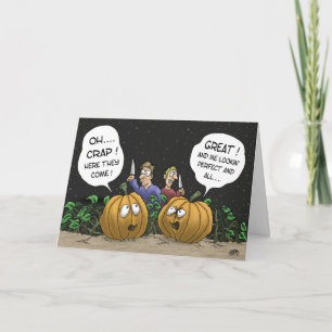 Funny Halloween-kaarten: Pumpkin-perspectief Kaart