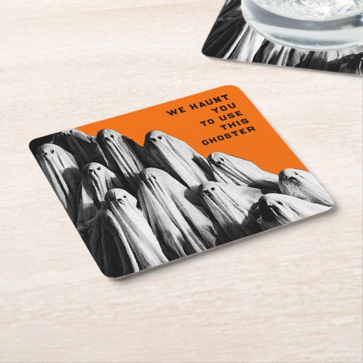 Funny Halloween Kartonnen Onderzetters (Schuin)