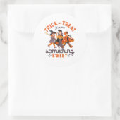 Funny Halloween Kinder Going Trick or treat Ronde Sticker (Tas)