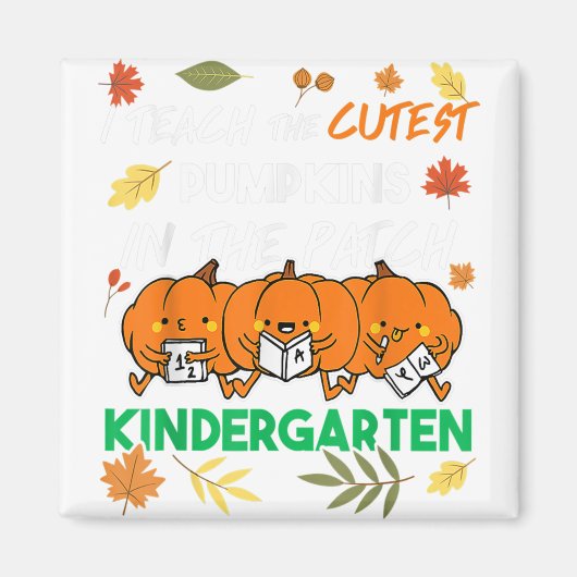Funny Halloween Kindergarten Lerendocent Teach Cut Magneet (Voorkant)