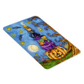 Funny Halloween Magnet met pompoen, heks Cat Owl Magneet (Rechterzijde)