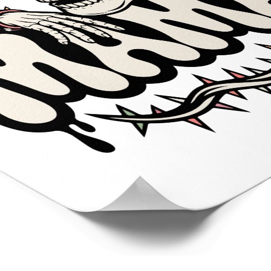 Funny Halloween Mama Cool Skull Poster (Hoek)