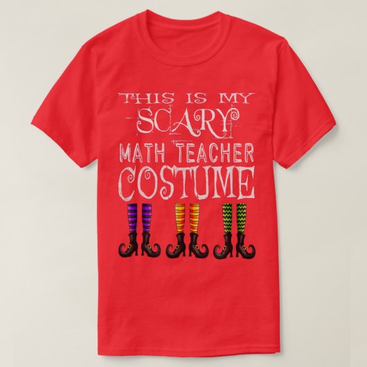 Funny Halloween Math Teacher Costume T 2600 T-shirt (Design voorkant)