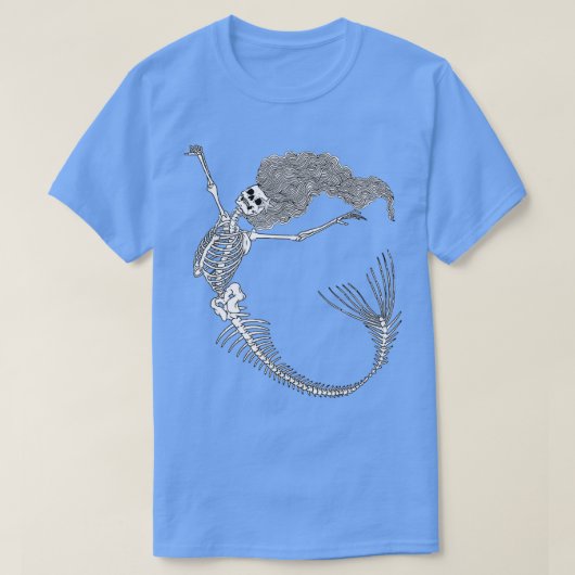 Funny Halloween Mermaid Skeleton Cool T-shirt (Design voorkant)