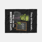 Funny Halloween Monster Math Pun, Teacher Humor  Fleece Deken (Voorkant (Horizontaal))