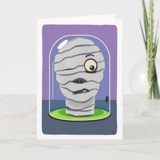 Funny Halloween Mummy Specimen Blank Kaart (Voorkant)