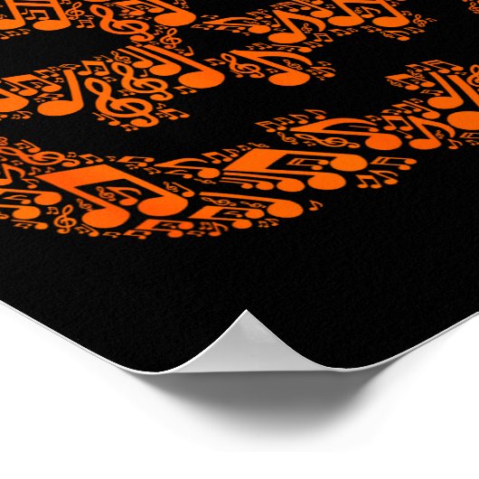 Funny Halloween Music Note Musician Jack O Lantern Poster (Hoek)