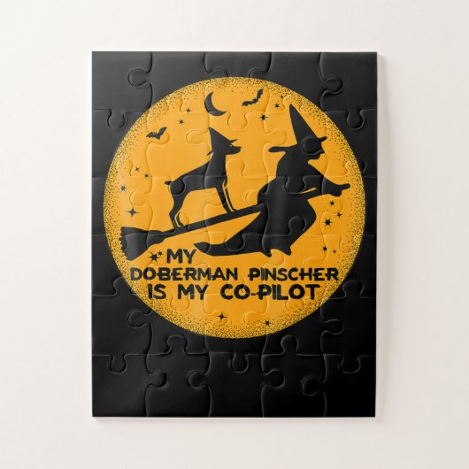 Funny Halloween My Doberman Pinscher Ís Co-pilot Legpuzzel (Verticaal)