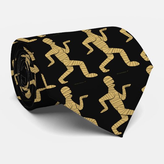 Funny Halloween Necktie Egyptian Mummy Pyramids Stropdas (Opgerold)