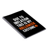 Funny Halloween Notebook – Due to Inflation Notitieboek (Rechterzijde)