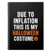 Funny Halloween Notebook – Due to Inflation Notitieboek (Voorkant)