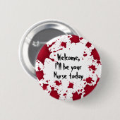 Funny Halloween Nurse Ronde Button 5,7 Cm (Voorkant /achterkant)