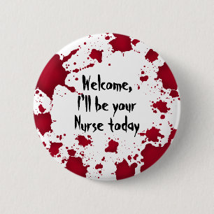 Funny Halloween Nurse Ronde Button 5,7 Cm