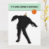 Funny Halloween Oktober Birthday Kaart (Gele Bloem)