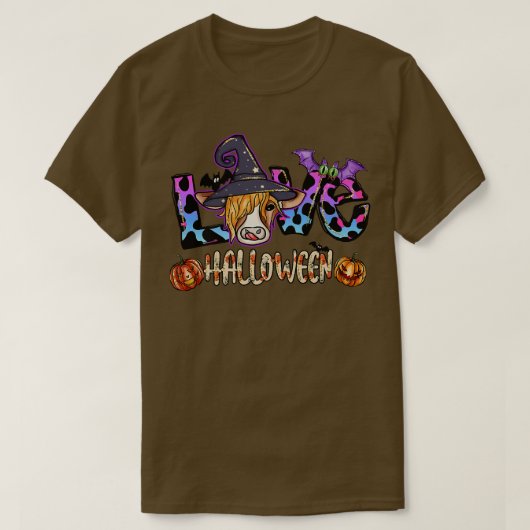 Funny Halloween On The Farm Heifer Cute Cow With W T-shirt (Design voorkant)