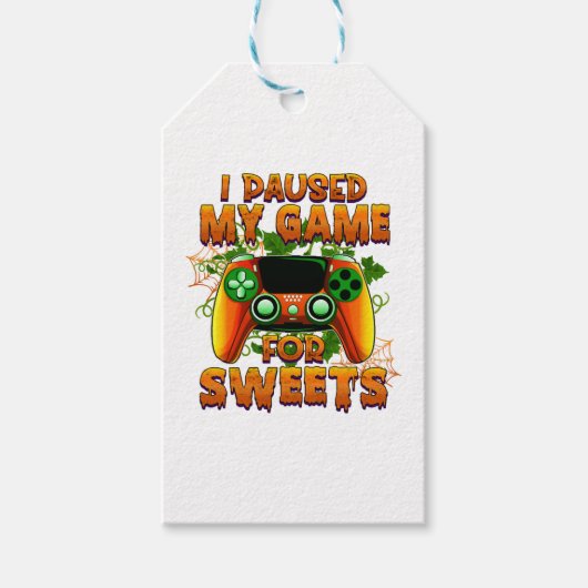 Funny Halloween Outfit for Gamer - Cool Halloween Cadeaulabel (Voorkant)