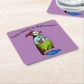 Funny Halloween Paper-Onderzetters Kartonnen Onderzetters (Schuin)