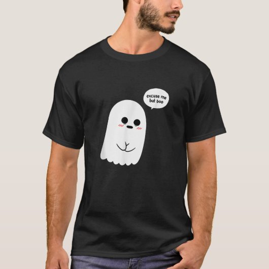 Funny Halloween Pardon maar Boo Costume T-shirt (Voorkant)