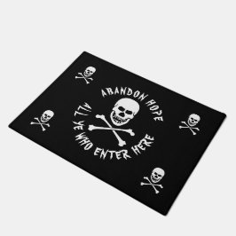 Funny Halloween Party Dante's Inferno Skull Deurmat