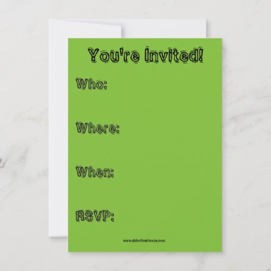 Funny Halloween Party Invitation Kaart (Achterkant)