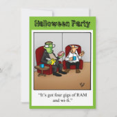 Funny Halloween Party Invitation Kaart (Voorkant)