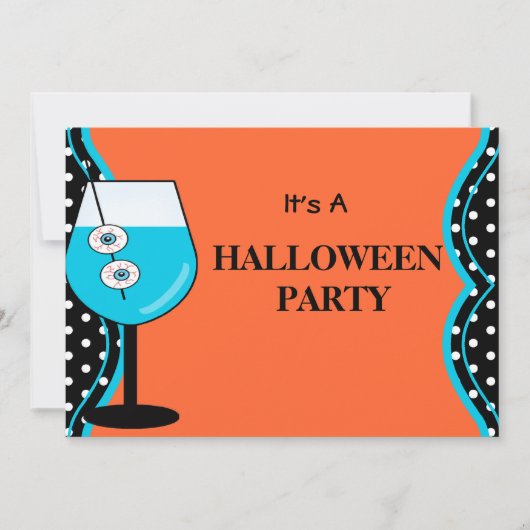 Funny Halloween Party Invitation Kaart (Voorkant)