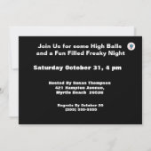 Funny Halloween Party Invitation Kaart (Achterkant)