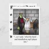 Funny Halloween Party Invitation Kaart (Voorkant / Achterkant)