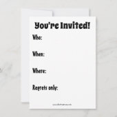 Funny Halloween Party Invitation Kaart (Achterkant)