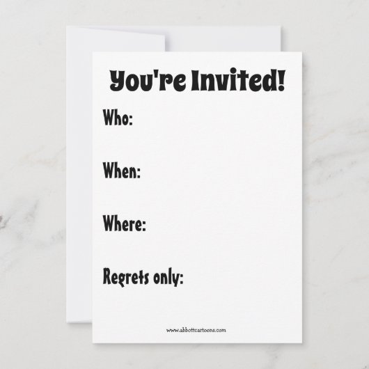 Funny Halloween Party Invitation Kaart (Achterkant)