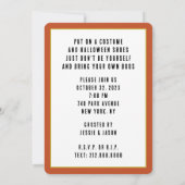 Funny Halloween Party Kaart (Achterkant)