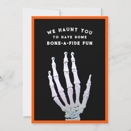 Funny Halloween Party Kaart (Voorkant)