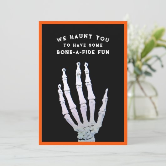 Funny Halloween Party Kaart (Staand voorkant)