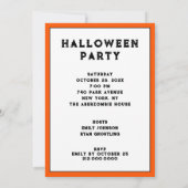 Funny Halloween Party Kaart (Achterkant)