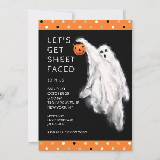 Funny Halloween Party Kaart (Voorkant)