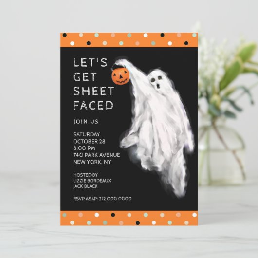 Funny Halloween Party Kaart (Staand voorkant)