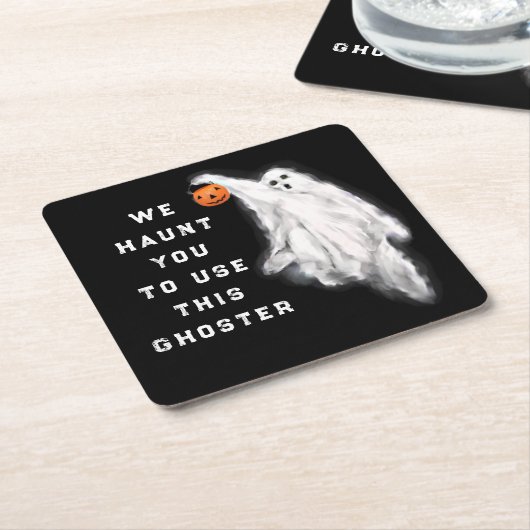 Funny Halloween Party Kartonnen Onderzetters (Schuin)