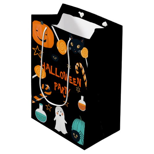 Funny Halloween Party Medium Cadeauzakje (Voorkant Gekanteld)