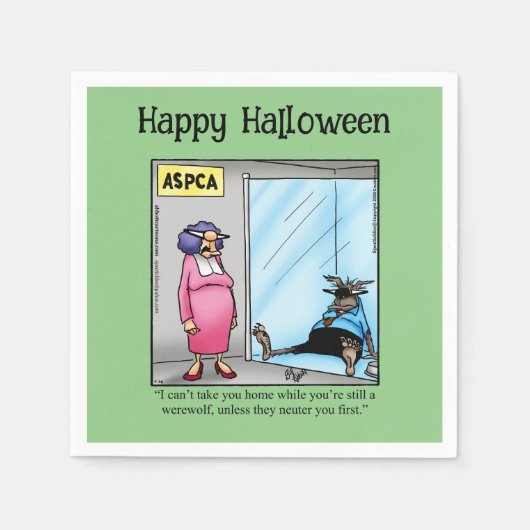 Funny Halloween Party Napkins Servet (Voorkant)