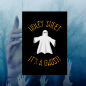 Funny Halloween Party Poster - Holey Sheet Ghost