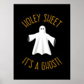Funny Halloween Party Poster - Holey Sheet Ghost (Voorkant)