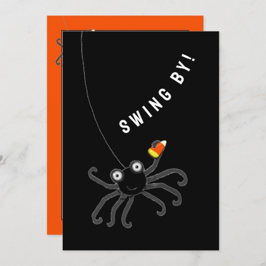 Funny Halloween Party-uitnodigingen Kaart (Voorkant / Achterkant)