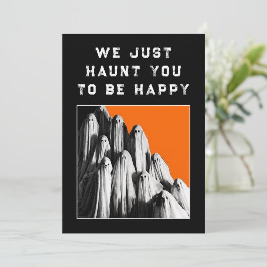 Funny Halloween Party-uitnodigingen Kaart (Staand voorkant)