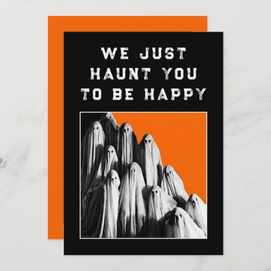 Funny Halloween Party-uitnodigingen Kaart (Voorkant / Achterkant)