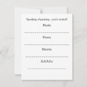 Funny Halloween Party-uitnodigingen Kaart (Achterkant)