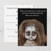 Funny Halloween Party-uitnodigingen Kaart (Voorkant / Achterkant)