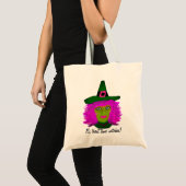 Funny Halloween Pink Hair Witch Budget Tote Bag (Voorkant (product))